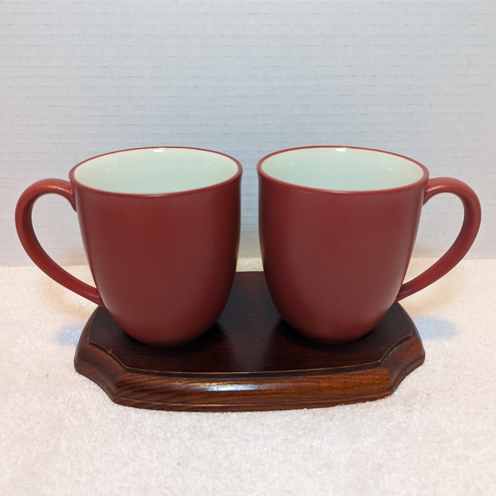 Noritake Colorwave Raspberry Red Stoneware 12 Oz. Mugs